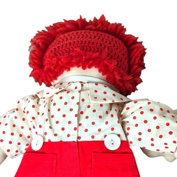 Vintage Handmade Raggedy Ann and Andy Dolls: 20 Inch Collectible Toys - Picture 5 of 10